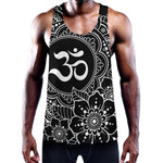 Black And White Om Print Training Tank Top