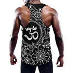 Black And White Om Print Training Tank Top