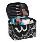 Black And White Om Print Travel Makeup Bag