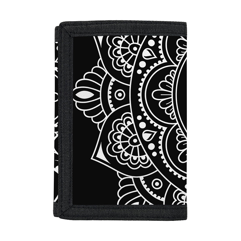 Black And White Om Print Trifold Wallet