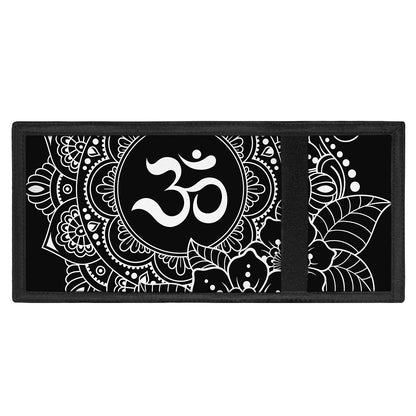 Black And White Om Print Trifold Wallet