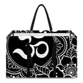 Black And White Om Print Utility Tote Bag