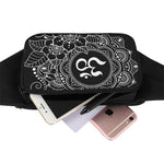 Black And White Om Print Waist Bag