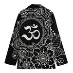Black And White Om Print Women's Blazer
