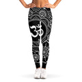 Black And White Om Print Women's Leggings