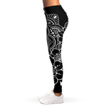 Black And White Om Print Women's Leggings