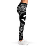 Black And White Om Print Women's Leggings