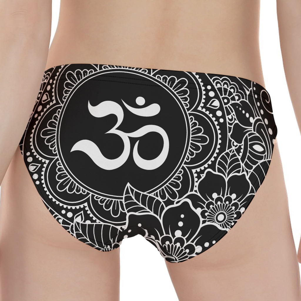 Black And White Om Print Women's Panties