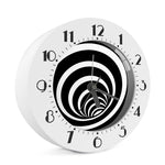 Black And White Optical Illusion Print Alarm Clock