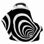 Black And White Optical Illusion Print Baby Seat Cover