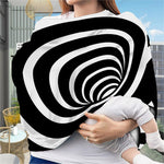Black And White Optical Illusion Print Baby Seat Cover