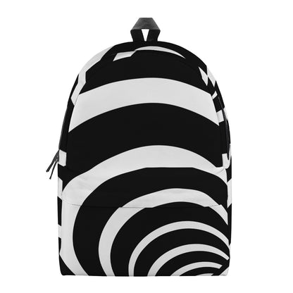 Black And White Optical Illusion Print Backpack