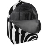 Black And White Optical Illusion Print Backpack