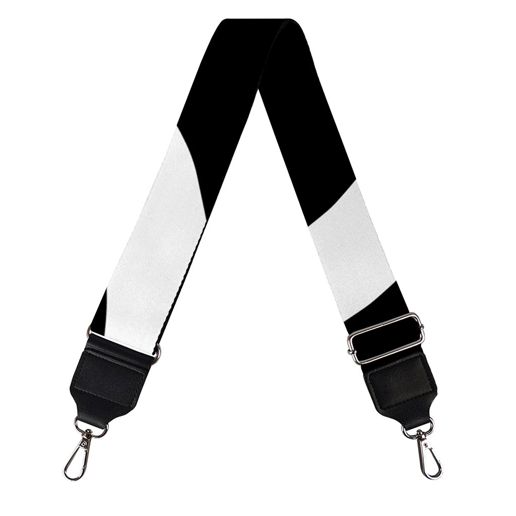 Black And White Optical Illusion Print Bag Strap