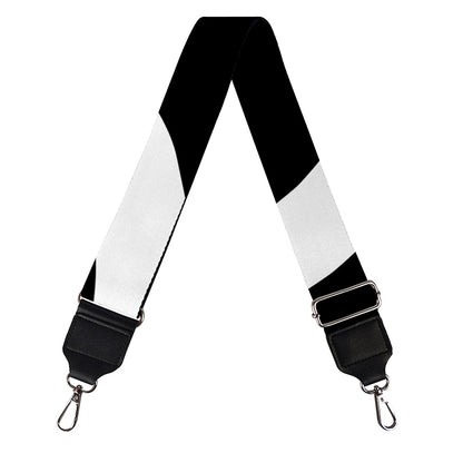 Black And White Optical Illusion Print Bag Strap