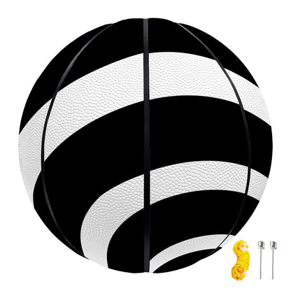 Black And White Optical Illusion Print Basketball