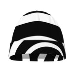 Black And White Optical Illusion Print Beanie