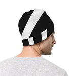 Black And White Optical Illusion Print Beanie