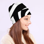 Black And White Optical Illusion Print Beanie