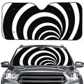 Black And White Optical Illusion Print Car Windshield Sun Shade