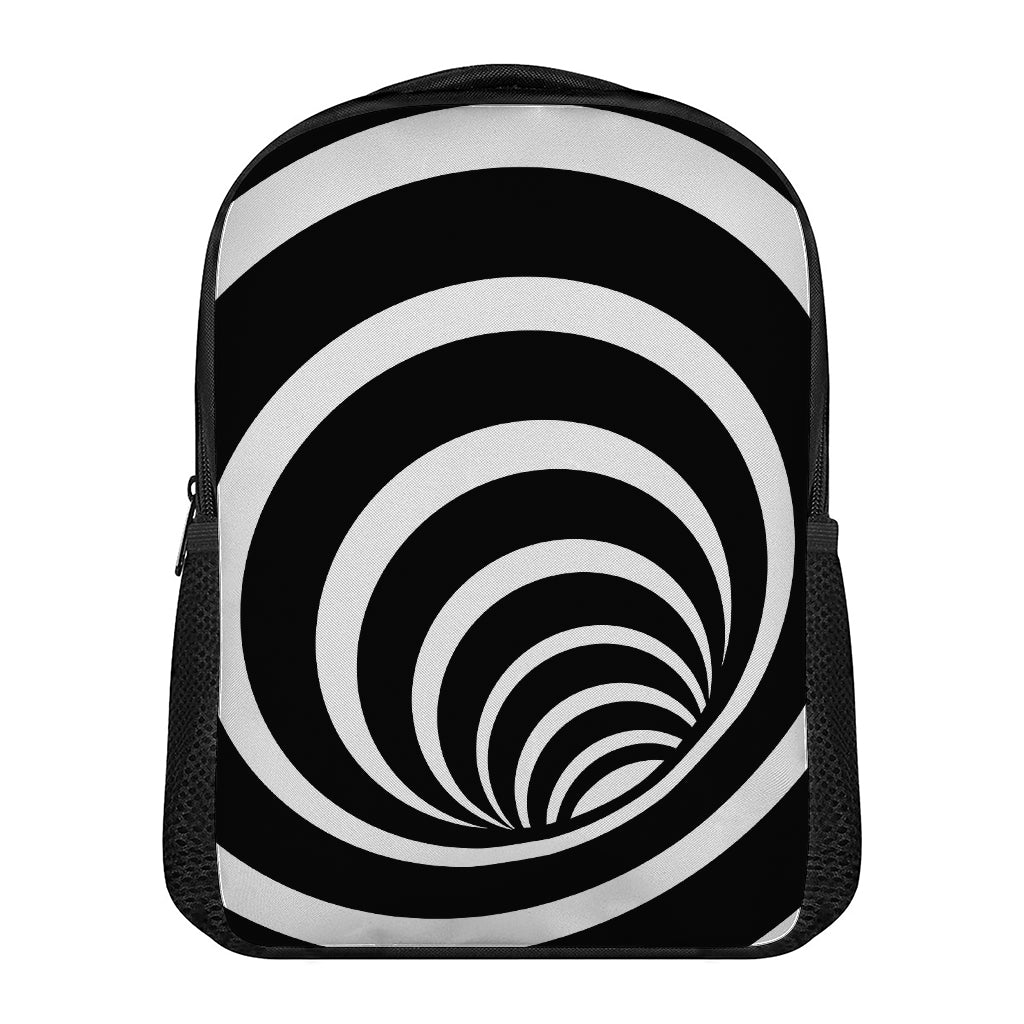 Black And White Optical Illusion Print Casual Backpack