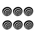 Black And White Optical Illusion Print Coaster Set