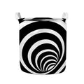 Black And White Optical Illusion Print Collapsible Laundry Basket