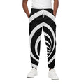 Black And White Optical Illusion Print Cotton Sweatpants