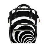 Black And White Optical Illusion Print Diaper Bag