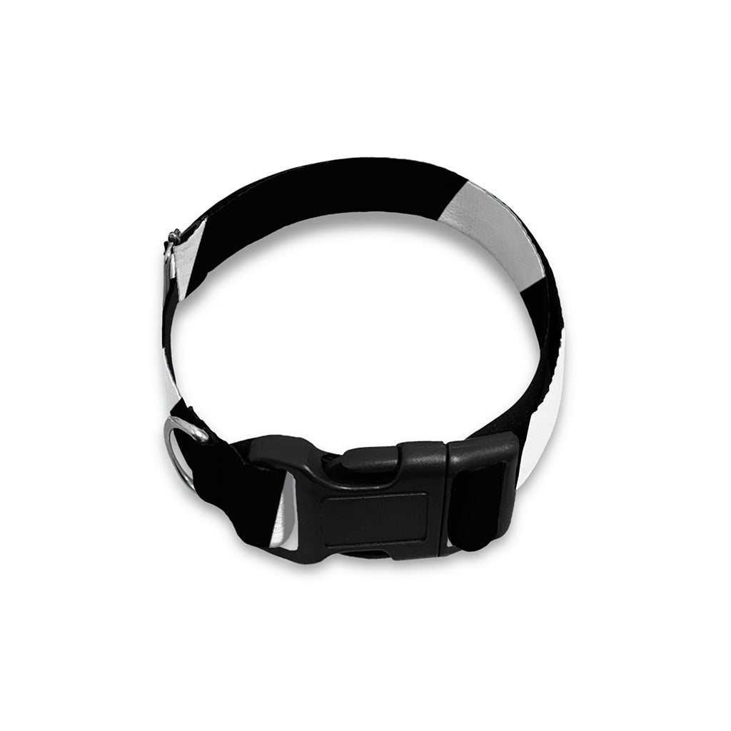 Black And White Optical Illusion Print Dog Collar