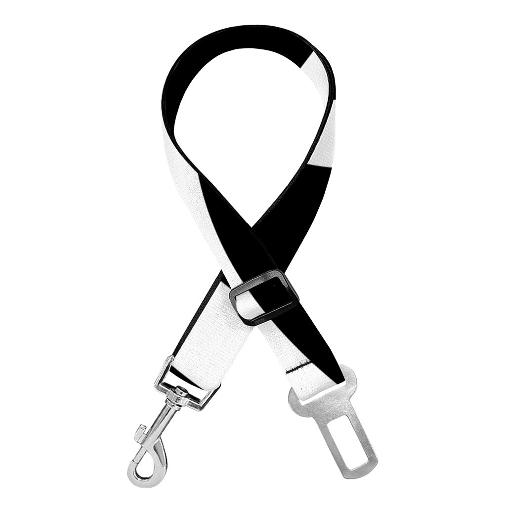 Black And White Optical Illusion Print Dog Seat Belt