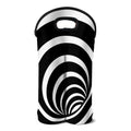 Black And White Optical Illusion Print Double Neoprene Wine Tote
