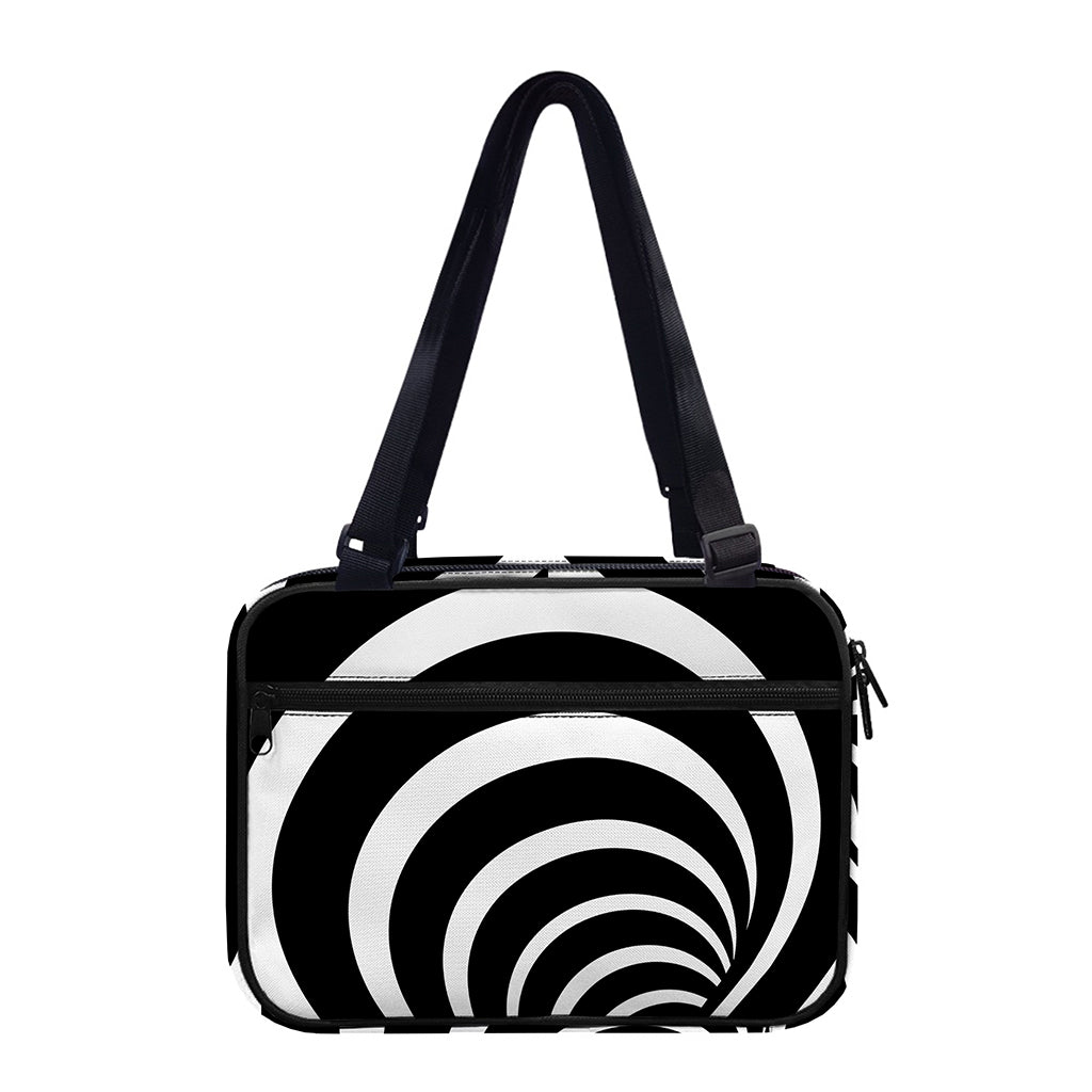 Black And White Optical Illusion Print Double Strap Bible Bag