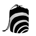 Black And White Optical Illusion Print Drawstring Makeup Bag