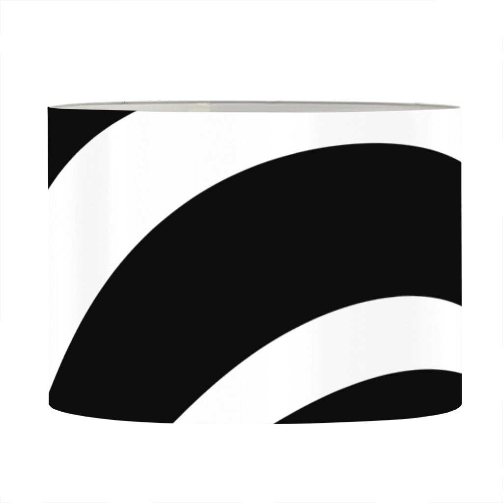 Black And White Optical Illusion Print Drum Lamp Shade