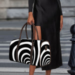Black And White Optical Illusion Print Duffle Bag