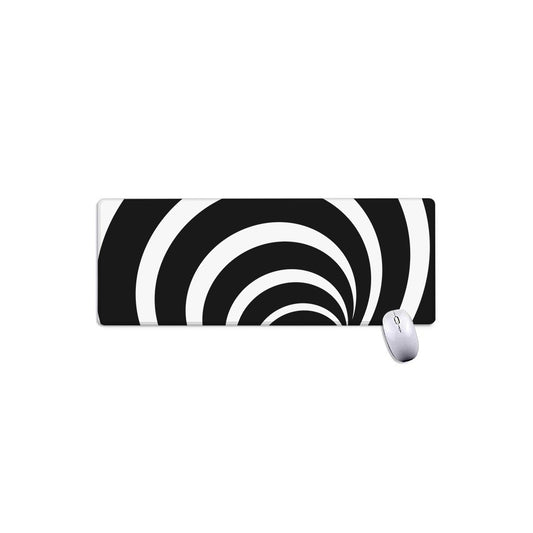 Black And White Optical Illusion Print Extended Mouse Pad