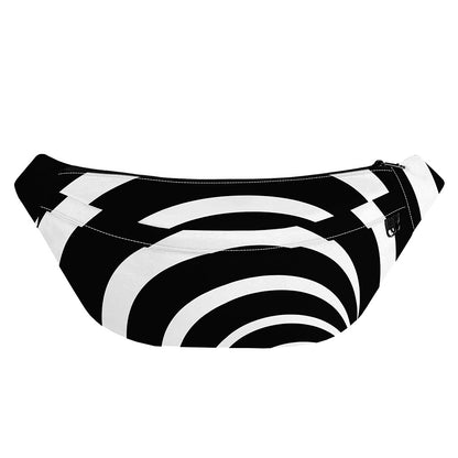 Black And White Optical Illusion Print Fanny Pack