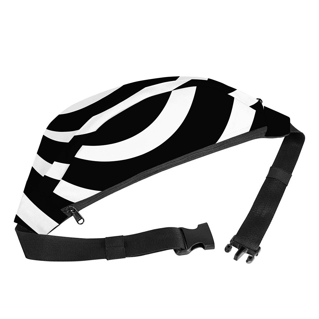 Black And White Optical Illusion Print Fanny Pack