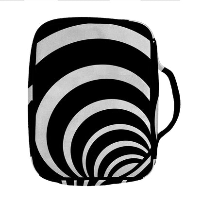 Black And White Optical Illusion Print Front Pocket Bible Bag