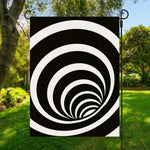 Black And White Optical Illusion Print Garden Flag