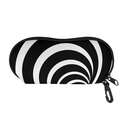 Black And White Optical Illusion Print Glasses Case