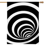 Black And White Optical Illusion Print House Flag