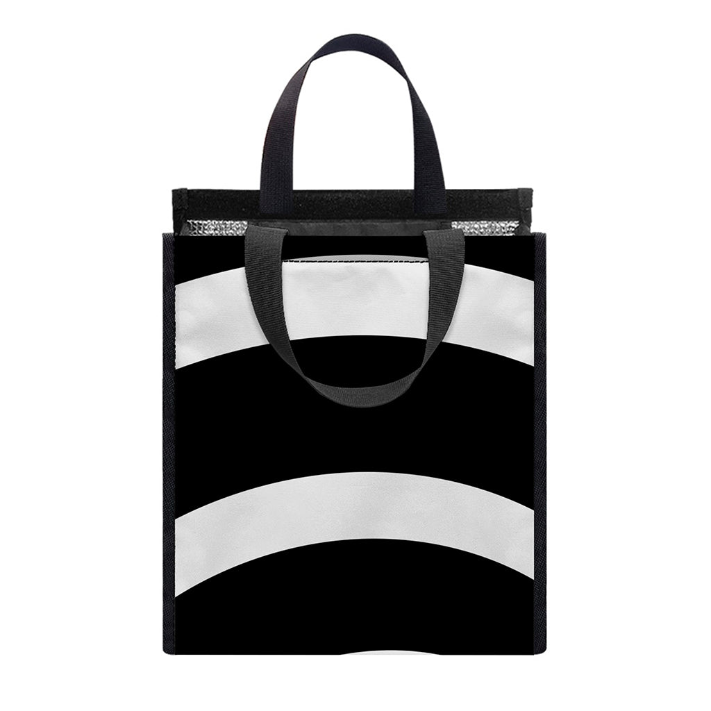 Black And White Optical Illusion Print Insulated Lunch Tote