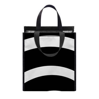 Black And White Optical Illusion Print Insulated Lunch Tote
