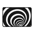 Black And White Optical Illusion Print Kitchen Mat