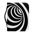 Black And White Optical Illusion Print Leather Bible Cover