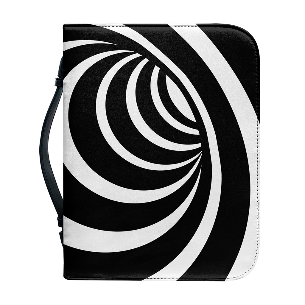 Black And White Optical Illusion Print Leather Bible Cover