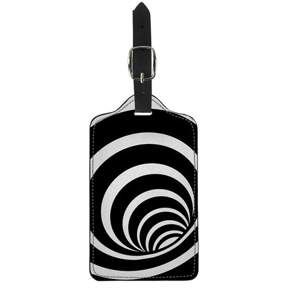 Black And White Optical Illusion Print Luggage Tag