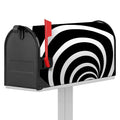 Black And White Optical Illusion Print Mailbox Cover